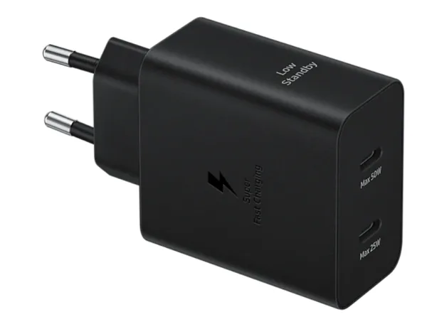 Cargador USB-C 50W con Carga Rápida Negro