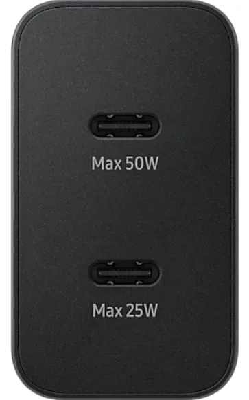 Cargador USB-C 50W con Carga Rápida Negro