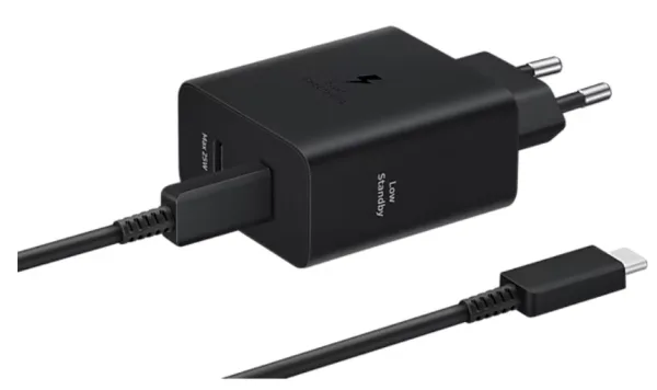 Cargador USB-C 50W con Carga Rápida Negro